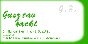 gusztav hackl business card