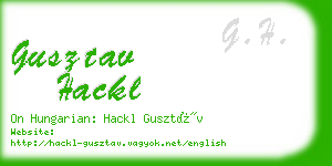 gusztav hackl business card